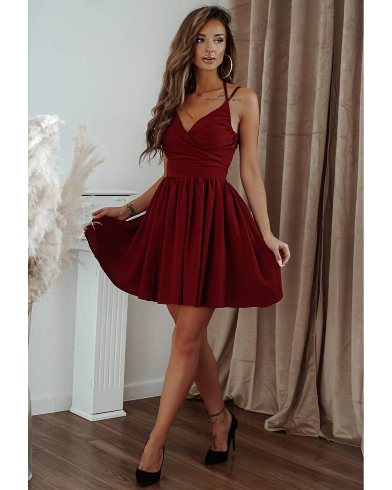 001033. SCARLET gładka BORDOWY